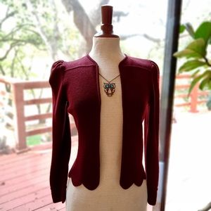 Vintage St. John Wool Cardigan Sweater XS 0 worn 2